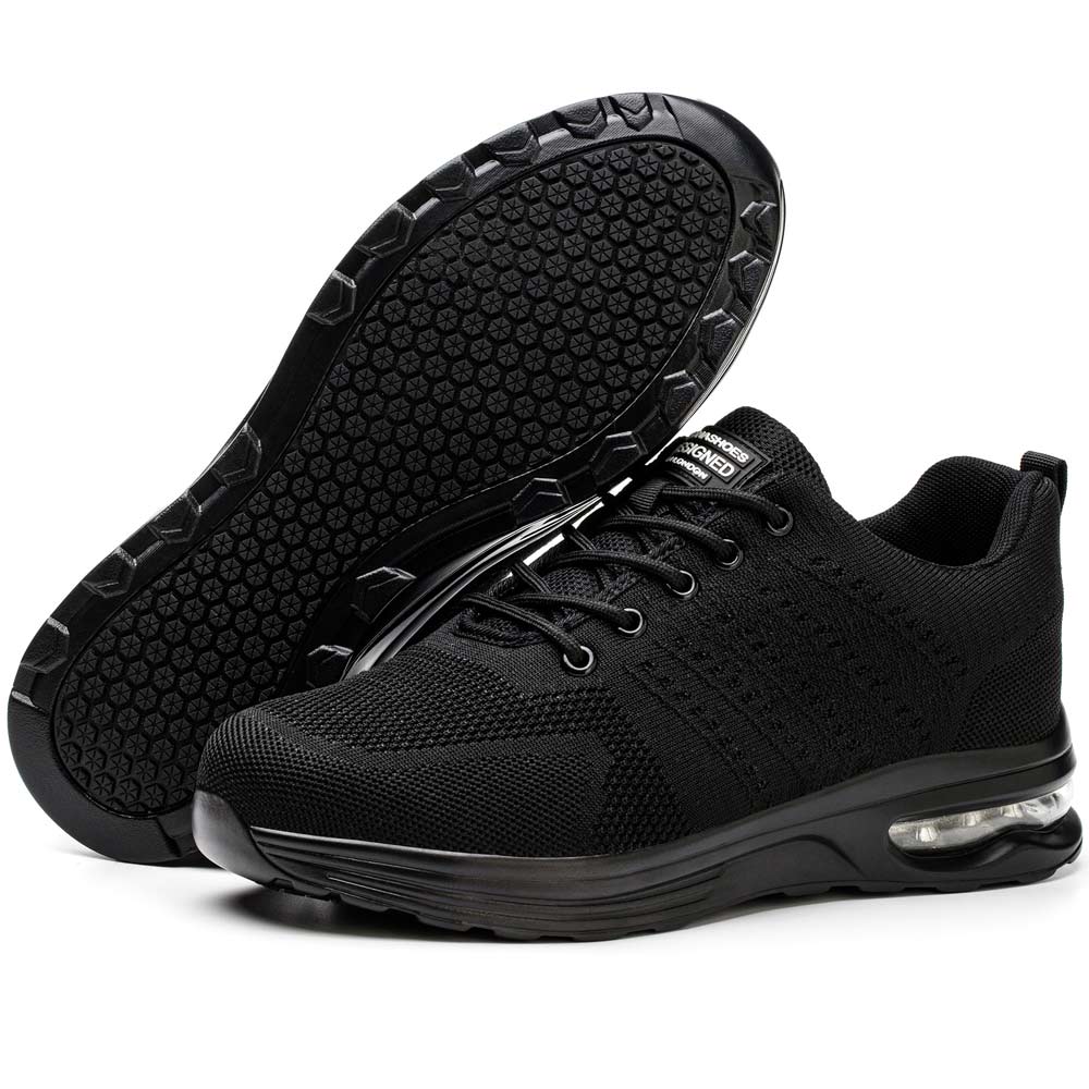 Women's Work Shoes with Steel Toe Cap, Slip-Resistant