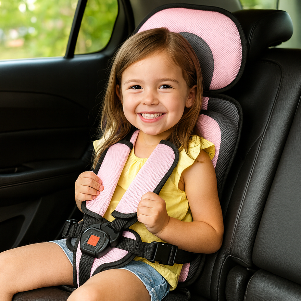 Portable Fabric Child Car Seat Booster