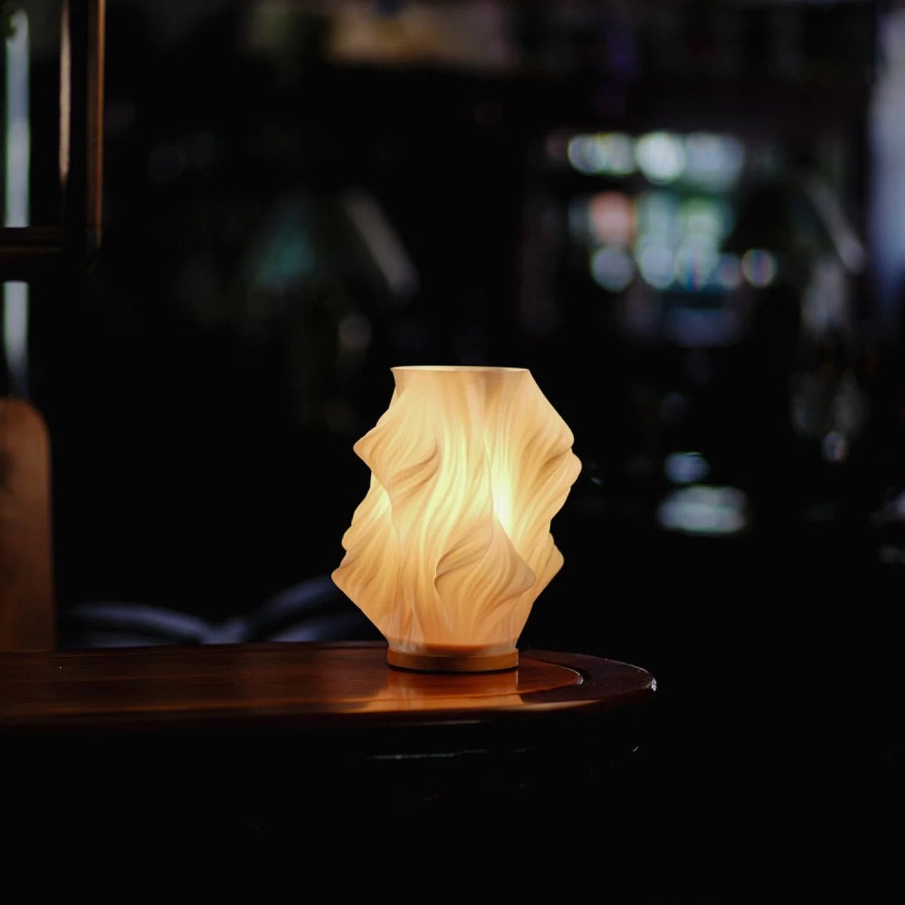 Lampa Stołowa USB Drewnianą Podstawą Stylu Nowoczesnym 6