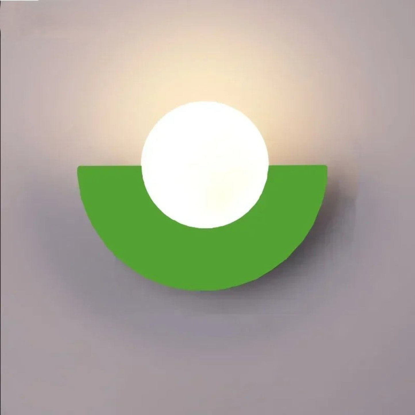 Lampa Ścienna Minimalistyczna Szklana Kształcie Półkola 19