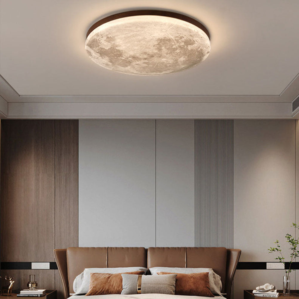 Lampa sufitowa LED Stylu Okrągła PVC Drewniana 9