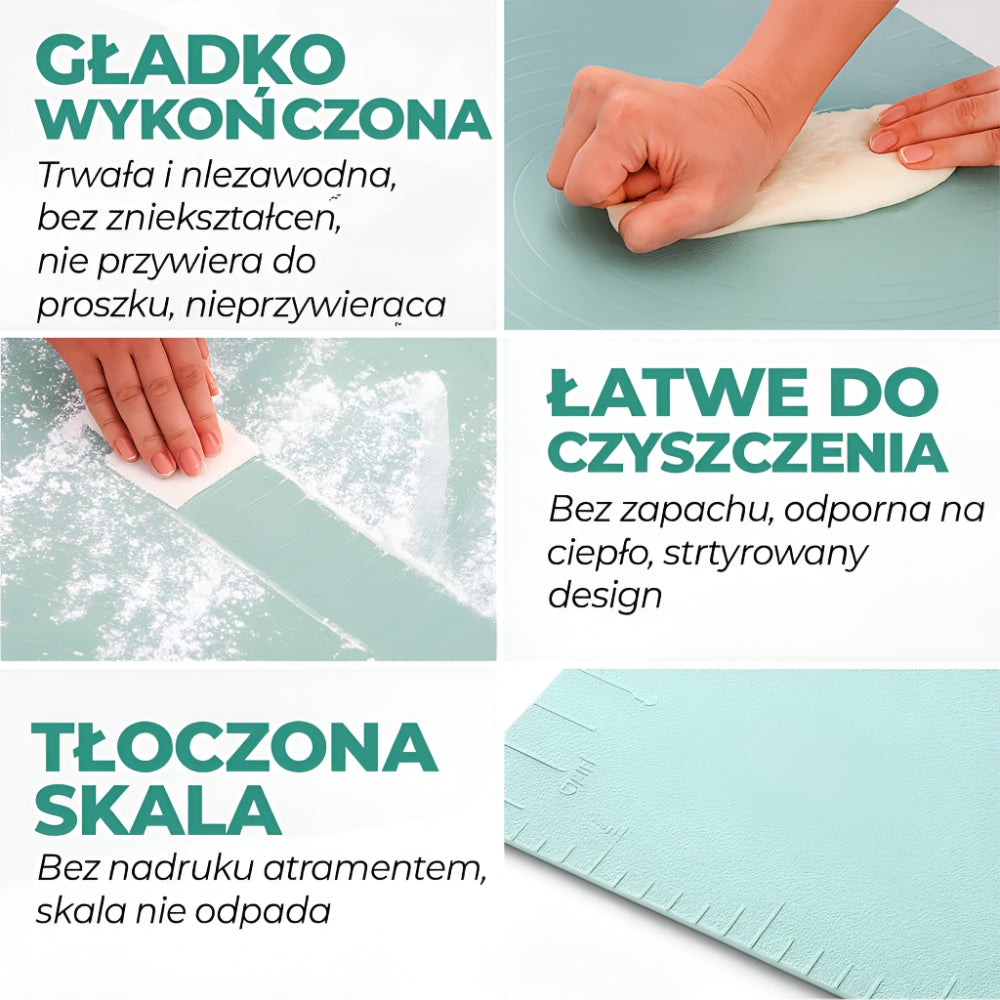 Silicone Mat for Roasting and Rolling Dough Non-Slip