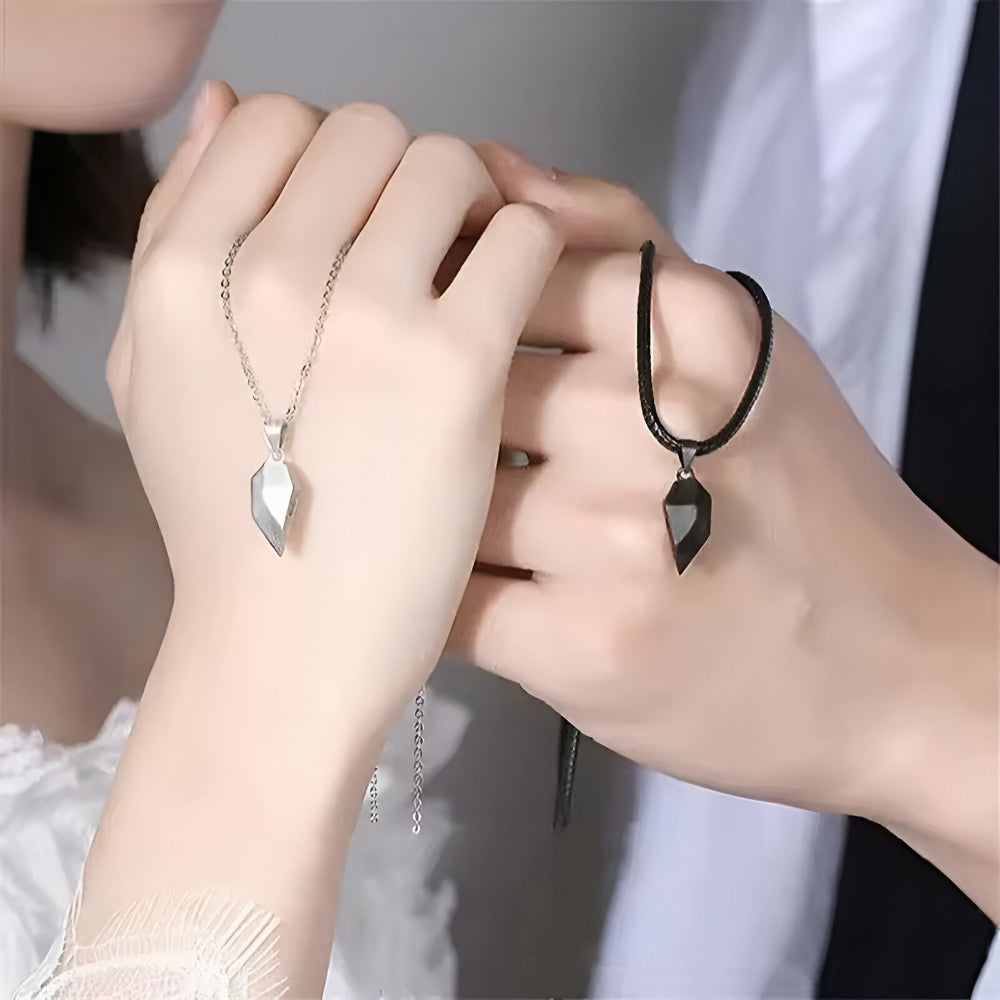 Magnetic Heart Necklace Relationship Symbol
