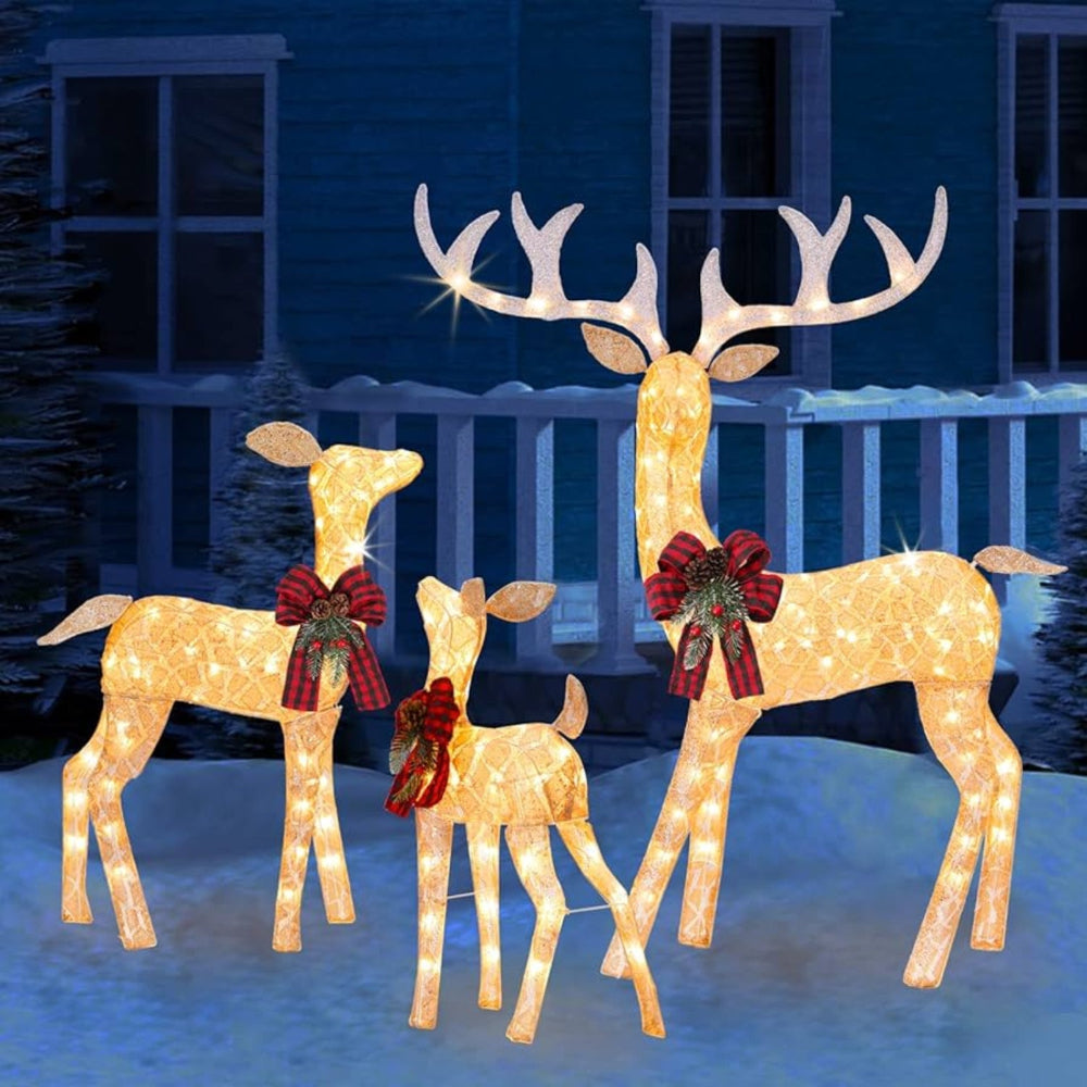 Garden Christmas Decorations LED Reindeer Ornament
