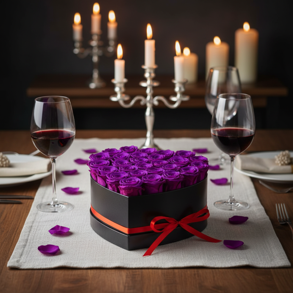Eternal Rose Gift Heart Decorative Box