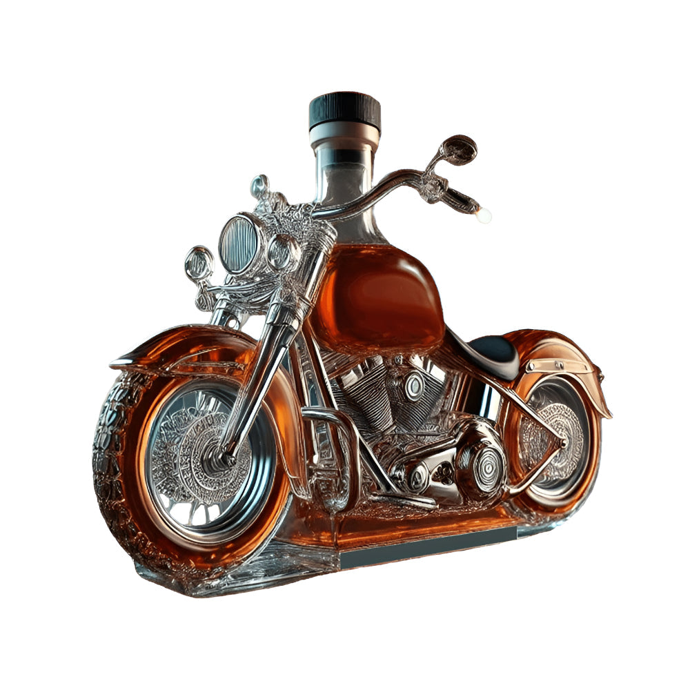 Whisky Karafka Motocykl Szklana Dekoracja Barowa