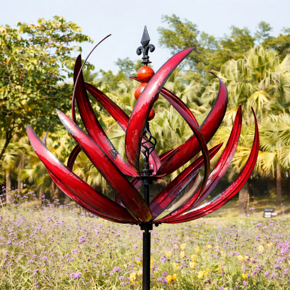 Metal Garden Windmill Decorative Moving Outdoor