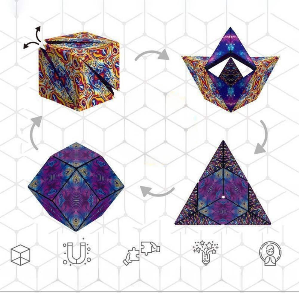 Kostka Magnetyczna Transformująca Puzzle Edukacyjne 3D
