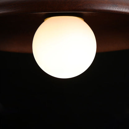 Nordic Wood Minimalist Round Ceiling Light for Hallway - Image 10