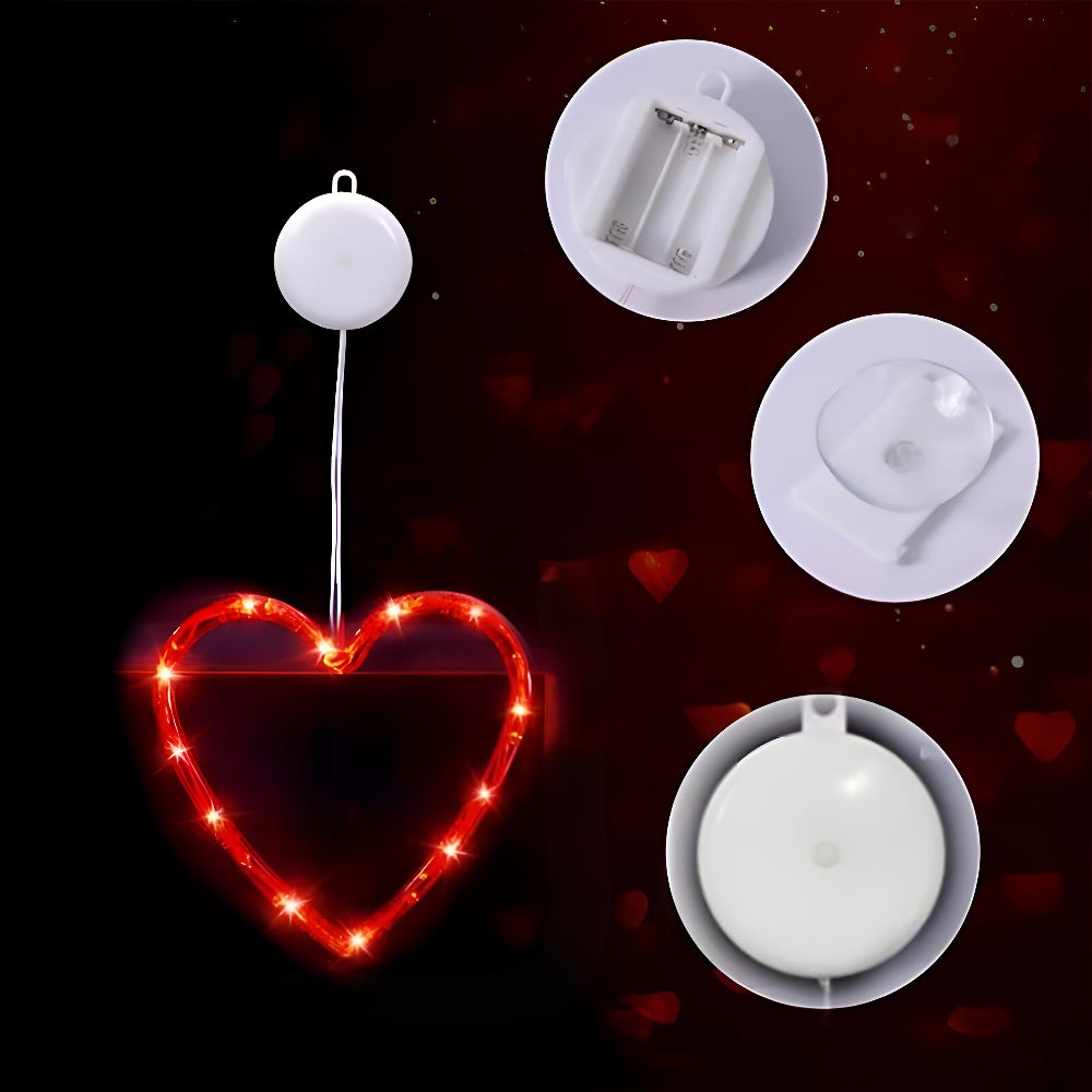 Lámpara LED Corazones Decorativa de Ventana Colgante