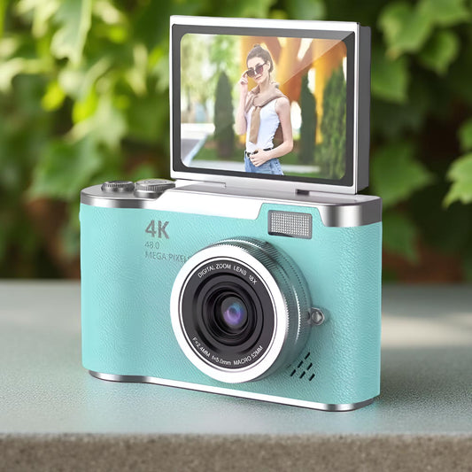 Aparat Cyfrowy Kompaktowy Ekran Obrotowy Zoom Cyfrowy