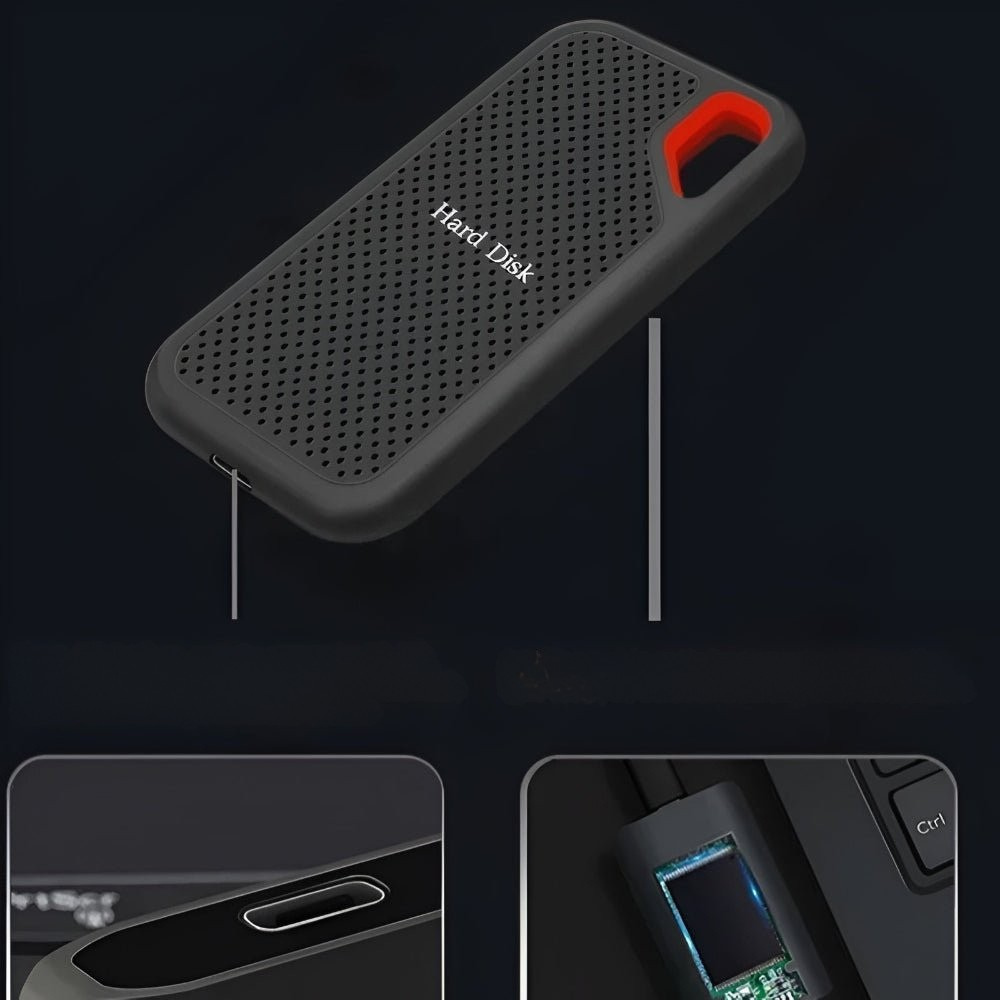 Portable External SSD USB C Aluminum Case