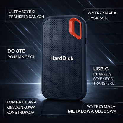 Portable External SSD USB C Aluminum Case