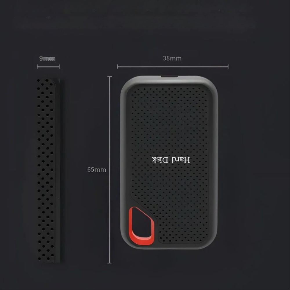 Portable External SSD USB C Aluminum Case