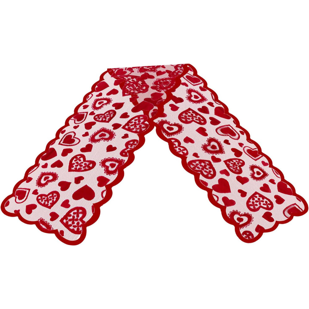 Corsa da Tavola San Valentino Motivo Decorativo Cuori Decorazione