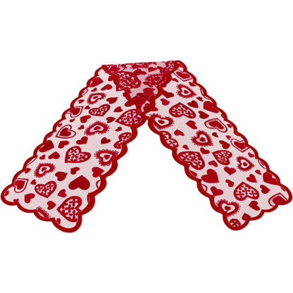 Corsa da Tavola San Valentino Motivo Decorativo Cuori Decorazione
