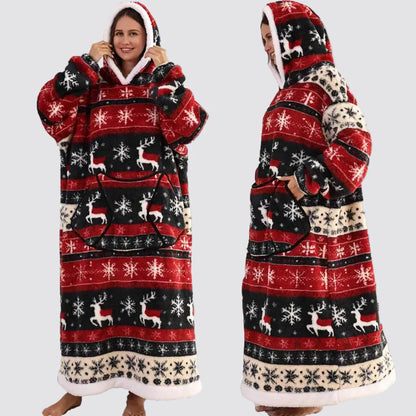 Sudadera Manta Oversize con Capucha y Mangas Largas