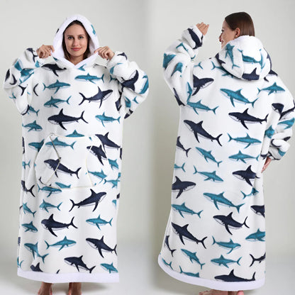 Sudadera Manta Oversize con Capucha y Mangas Largas