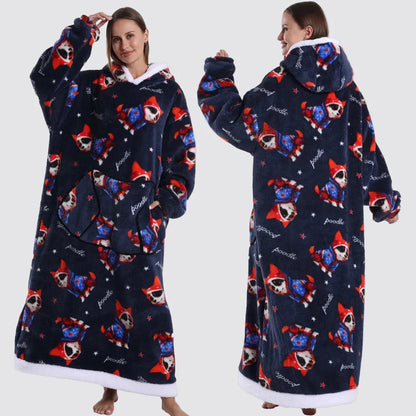 Sudadera Manta Oversize con Capucha y Mangas Largas