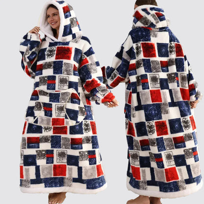 Sudadera Manta Oversize con Capucha y Mangas Largas