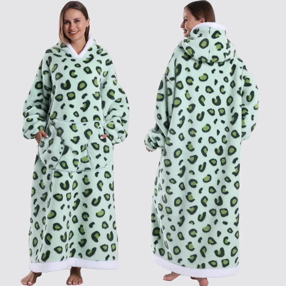 Sudadera Manta Oversize con Capucha y Mangas Largas