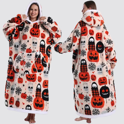 Sudadera Manta Oversize con Capucha y Mangas Largas