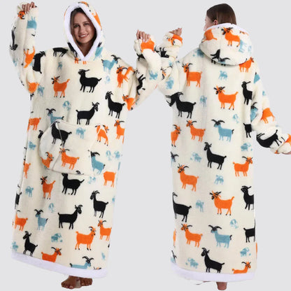 Sudadera Manta Oversize con Capucha y Mangas Largas