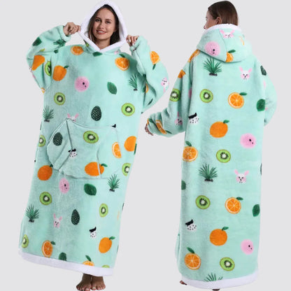 Sudadera Manta Oversize con Capucha y Mangas Largas