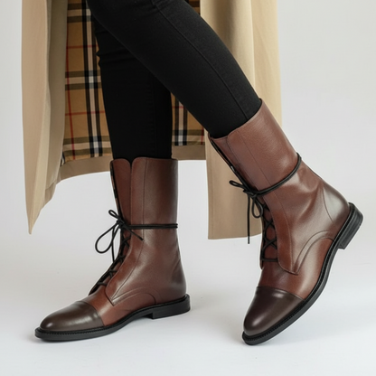 Stivaletti Donna Allacciati Classici con Tacco