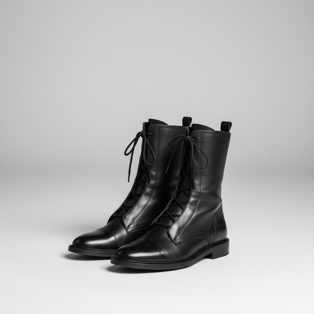 Stivaletti Donna Allacciati Classici con Tacco