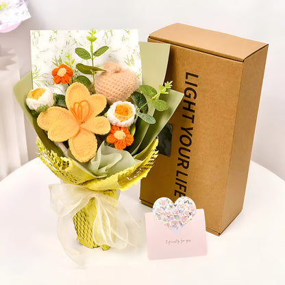 Crochet Flower Bouquet Decorative Gift Tulips