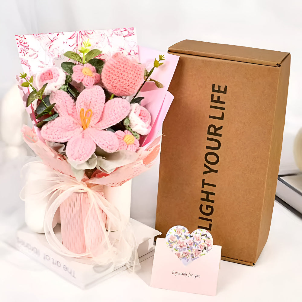 Crochet Flower Bouquet Decorative Gift Tulips