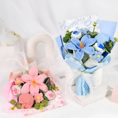 Crochet Flower Bouquet Decorative Gift Tulips