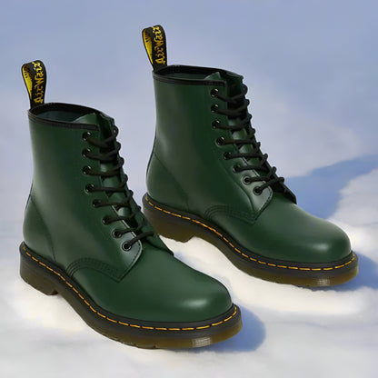 Scarpe da Uomo Stivali di Pelle Impermeabili con Lacci per Esterni
