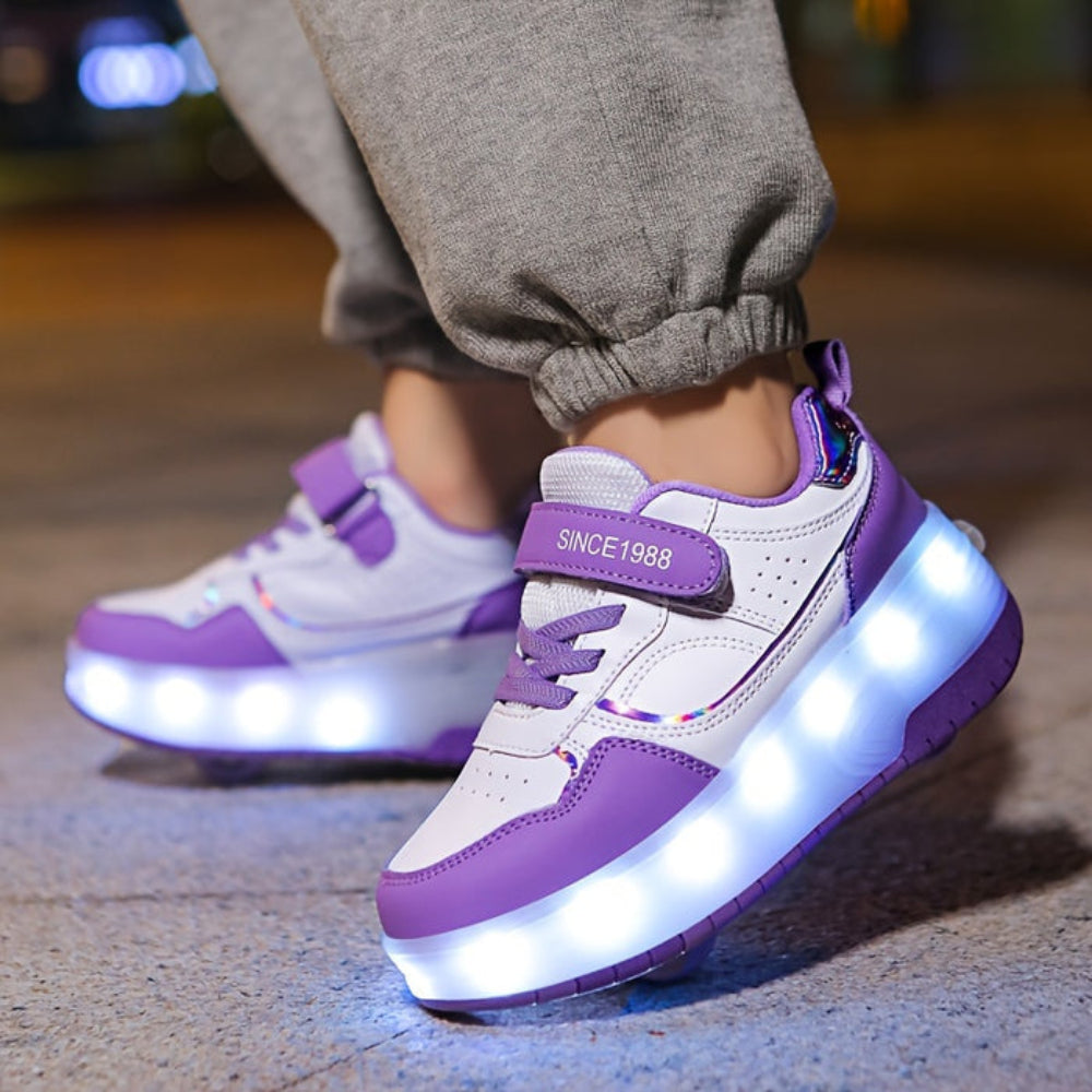 Children's LED Light-Up Roller Sneakers with Wheels