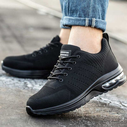 Women's Work Shoes with Steel Toe Cap, Slip-Resistant