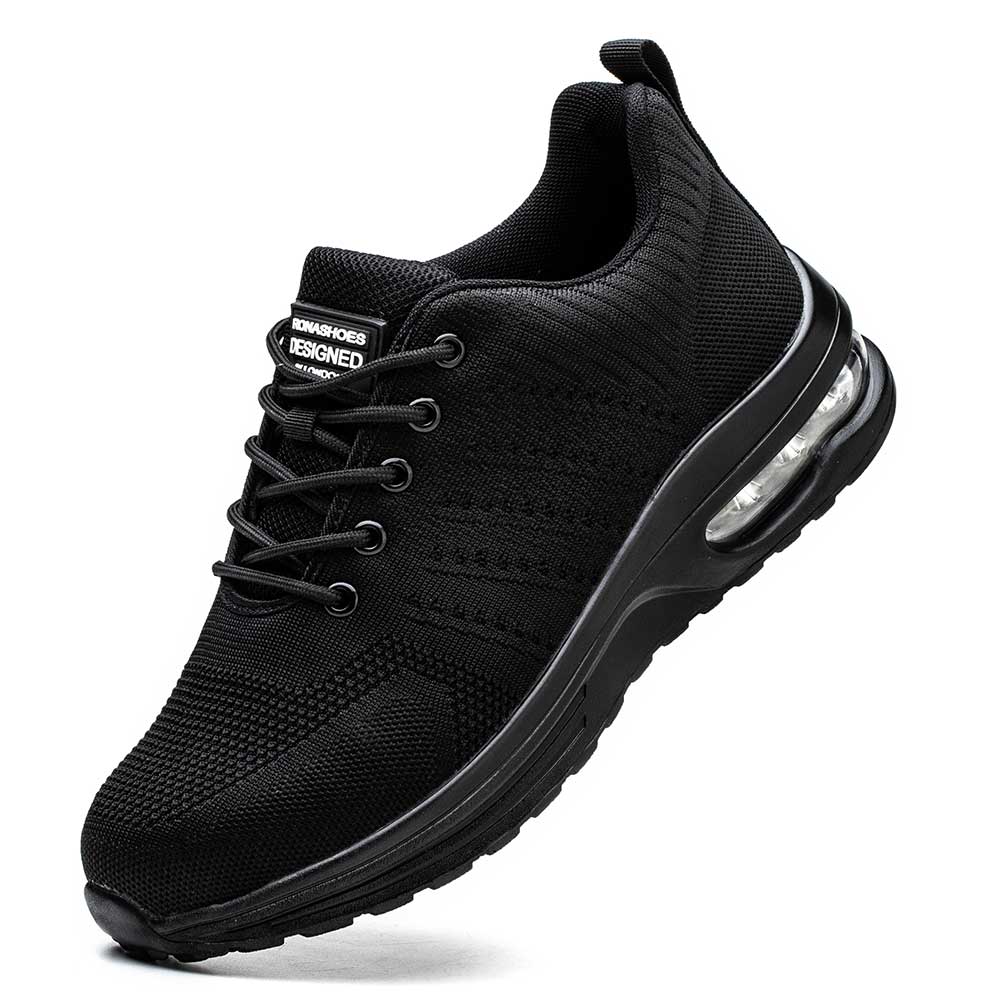 Women's Work Shoes with Steel Toe Cap, Slip-Resistant