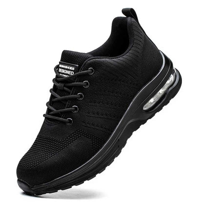 Women's Work Shoes with Steel Toe Cap, Slip-Resistant