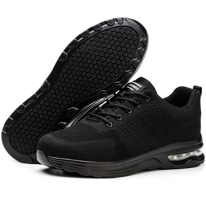 Women's Work Shoes with Steel Toe Cap, Slip-Resistant