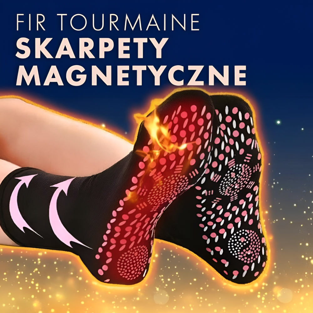 Skarpetki Kompresyjne Turmalinowe Masażowe Krążenie Ból Stóp