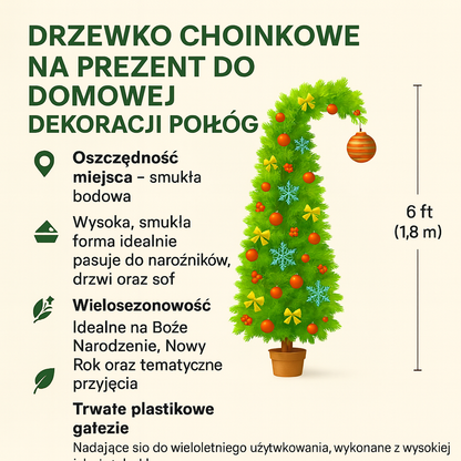 Albero di Natale Artificiale Snello Decorativo per Interni