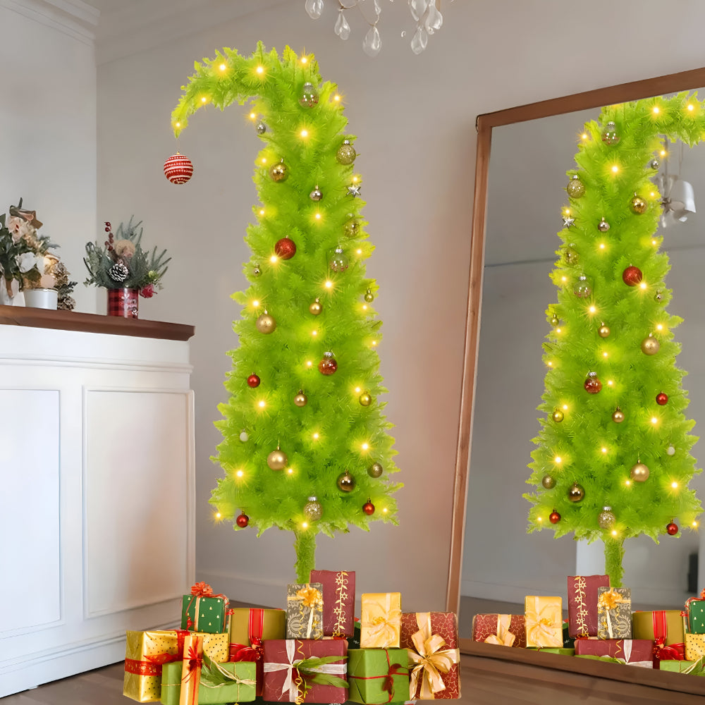Albero di Natale Artificiale Snello Decorativo per Interni