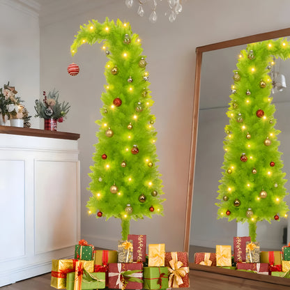 Albero di Natale Artificiale Snello Decorativo per Interni