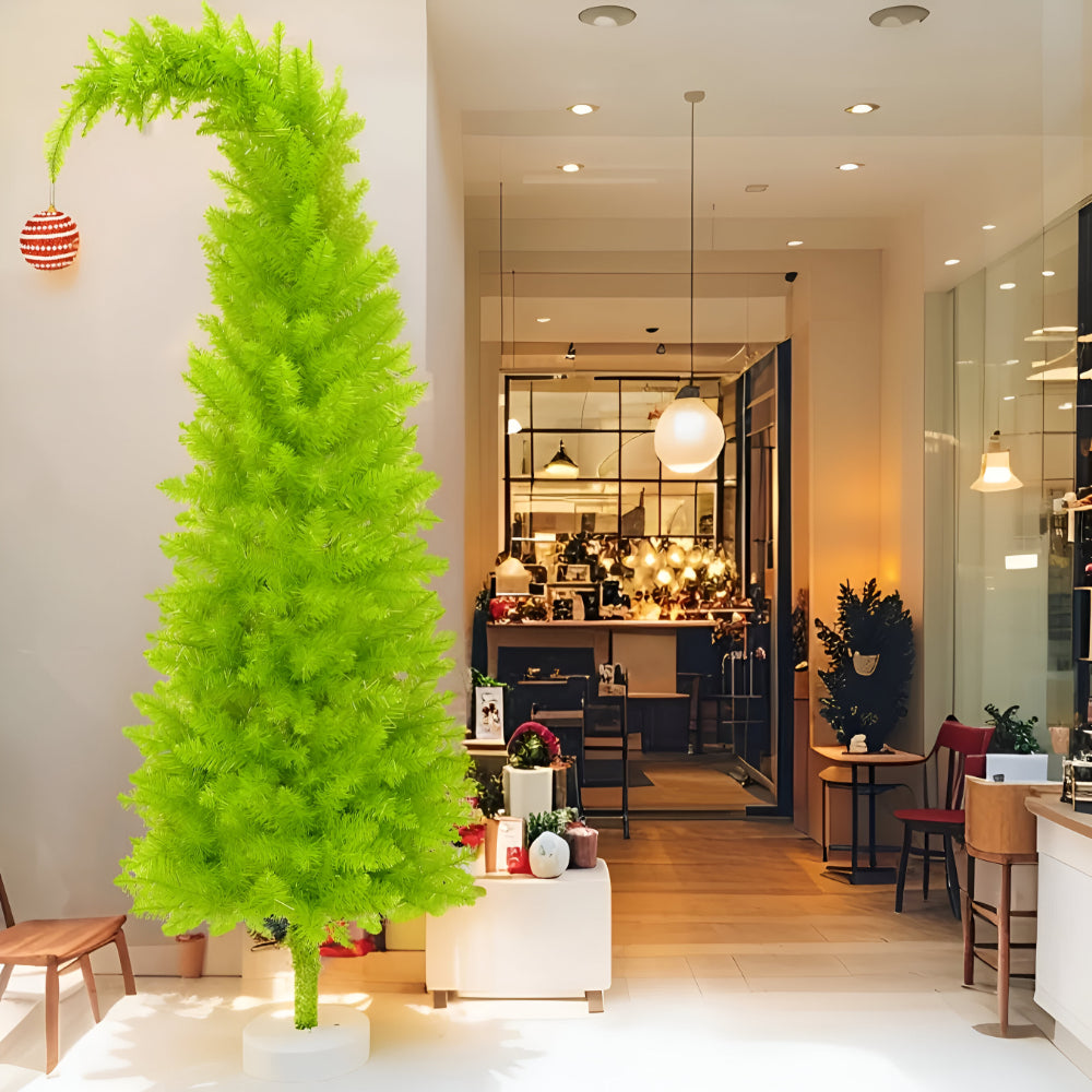 Albero di Natale Artificiale Snello Decorativo per Interni