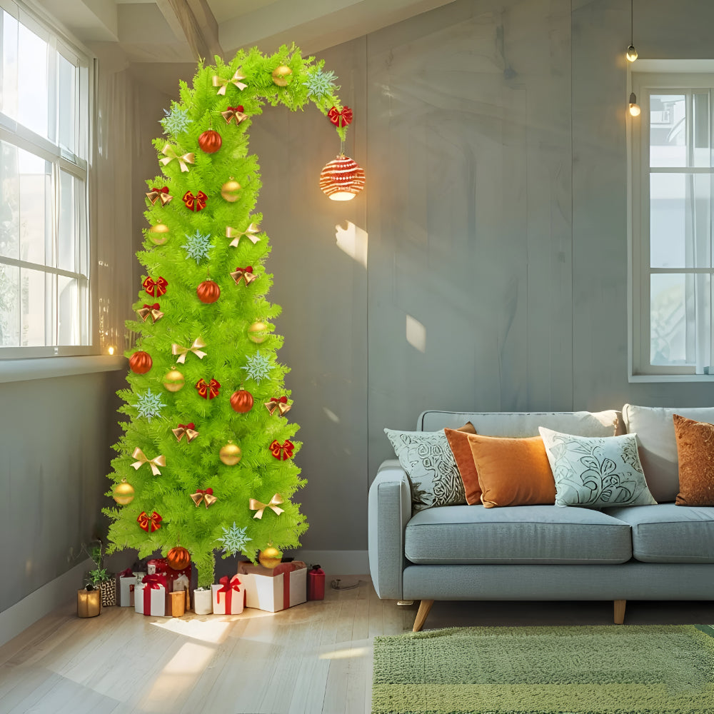Albero di Natale Artificiale Snello Decorativo per Interni