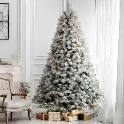 Árbol de Navidad Artificial Nevado LED Decorativo Festivo