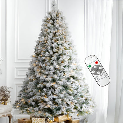 Árbol de Navidad Artificial Nevado LED Decorativo Festivo