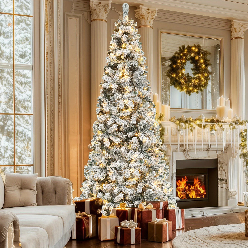 Artificial Snowy Christmas Tree with LED for Holiday Decoration