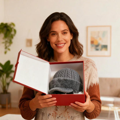 Czapka Zimowa Pilotka Daszek Dzianinowa Ochrona Przed Zimnem