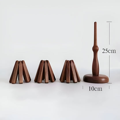 Podkładka Stołowa Drewniana Orzechowa Nowoczesna Ochronna Dekoracyjna